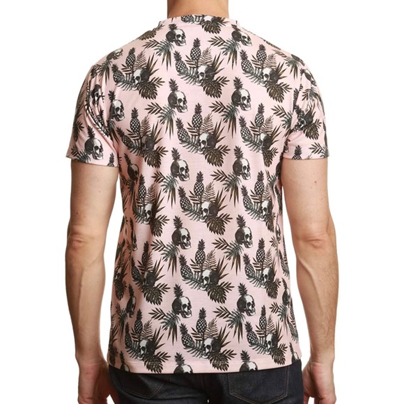 BROOKLYN STANDARD Men’s Skull Pineapple All-Over Print Short Sleeve Tee - Picture 2 of 5